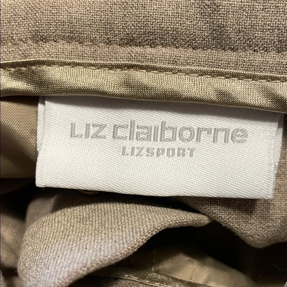Liz Claiborne Straight Leg Dress Pants in Light Tan